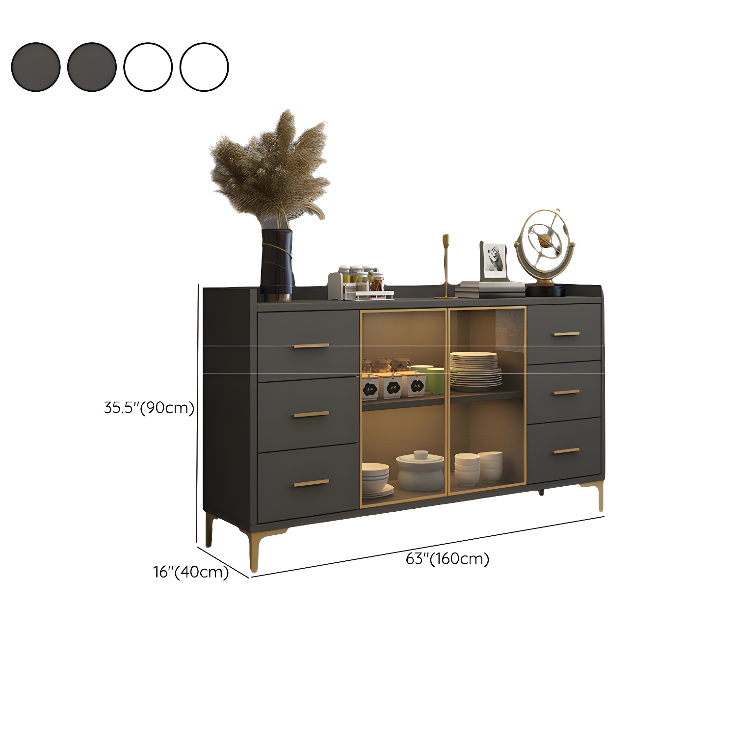 Glam Wood Sideboard | Ormau - image 14