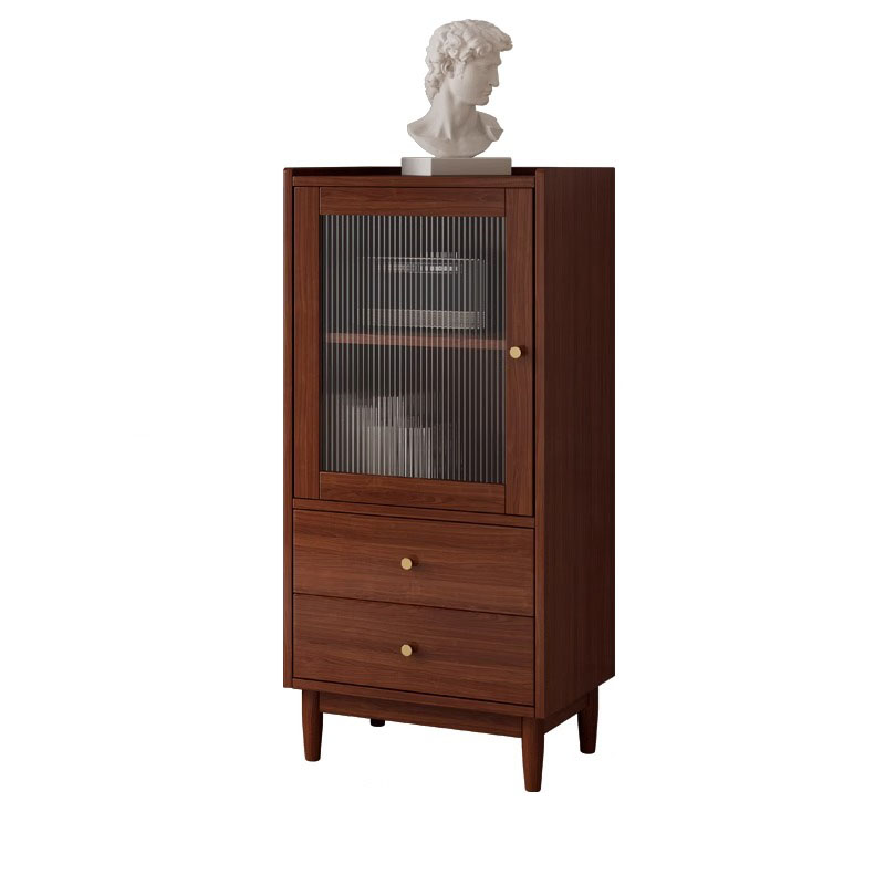 Solid Wood Accent Cabinet with Glass Door | Ormau - image 3