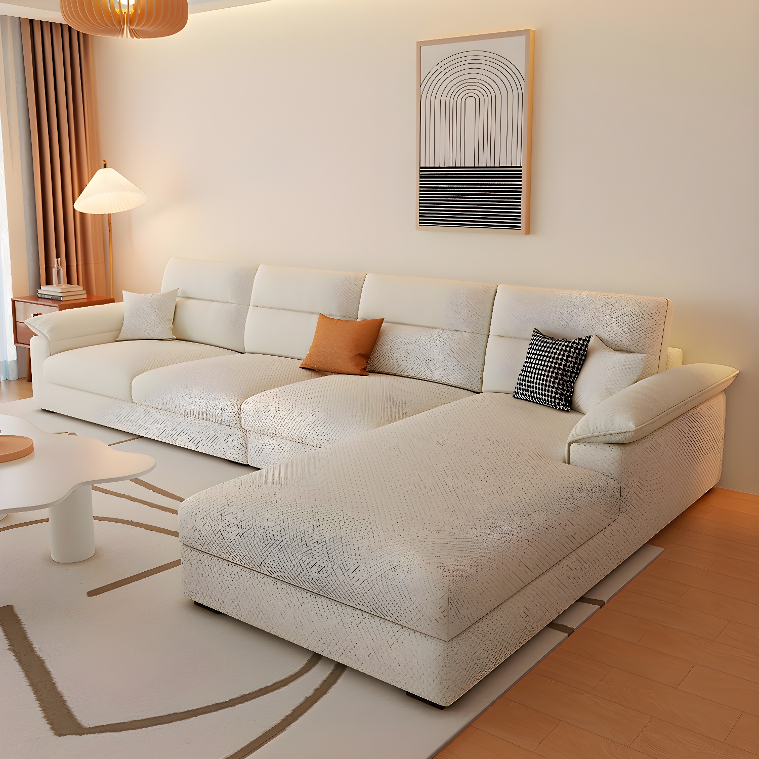 Modern L-Shaped Sectional Sofa | Ormau - image 18
