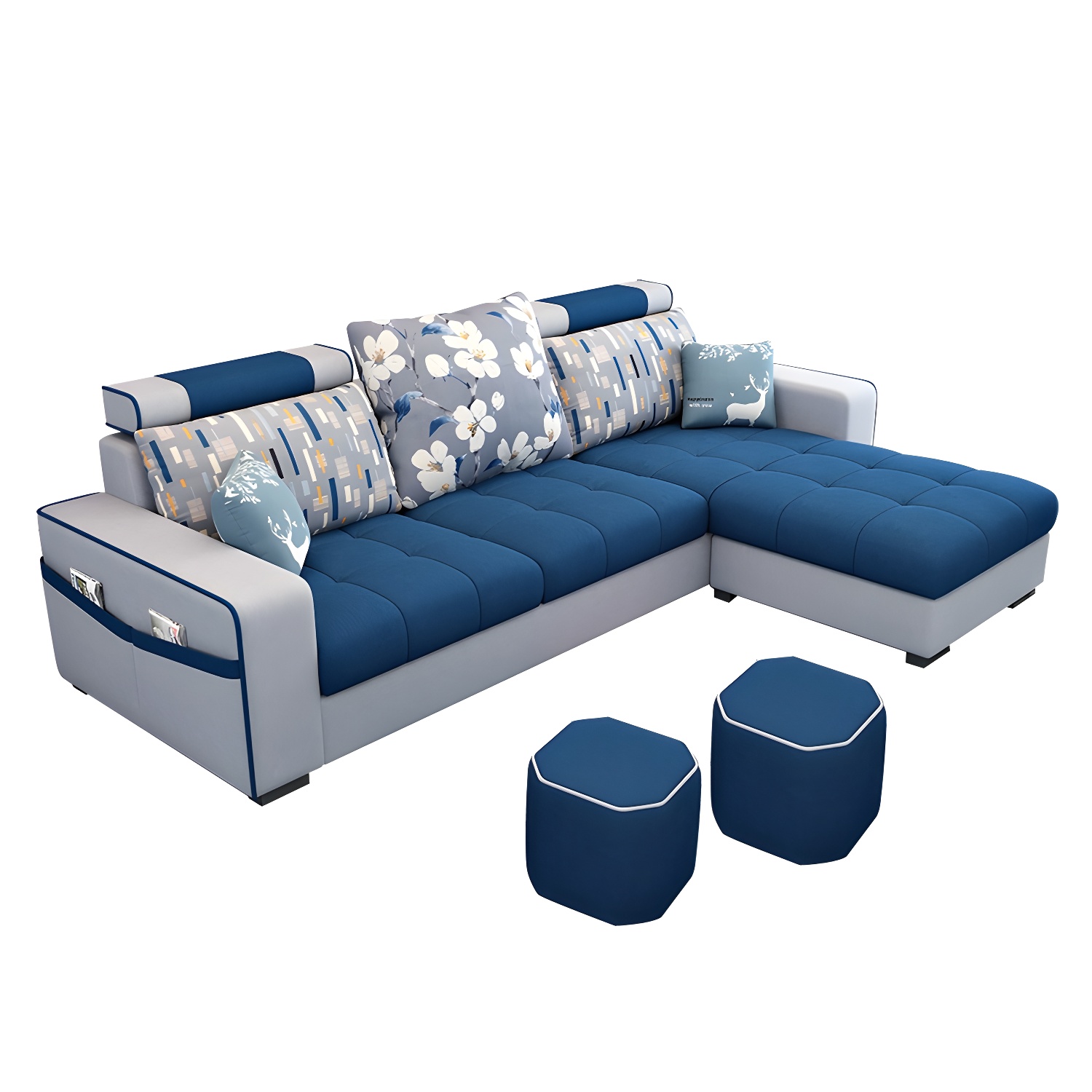 Modern Sectional Sofa with Ottoman | Ormau - image 2