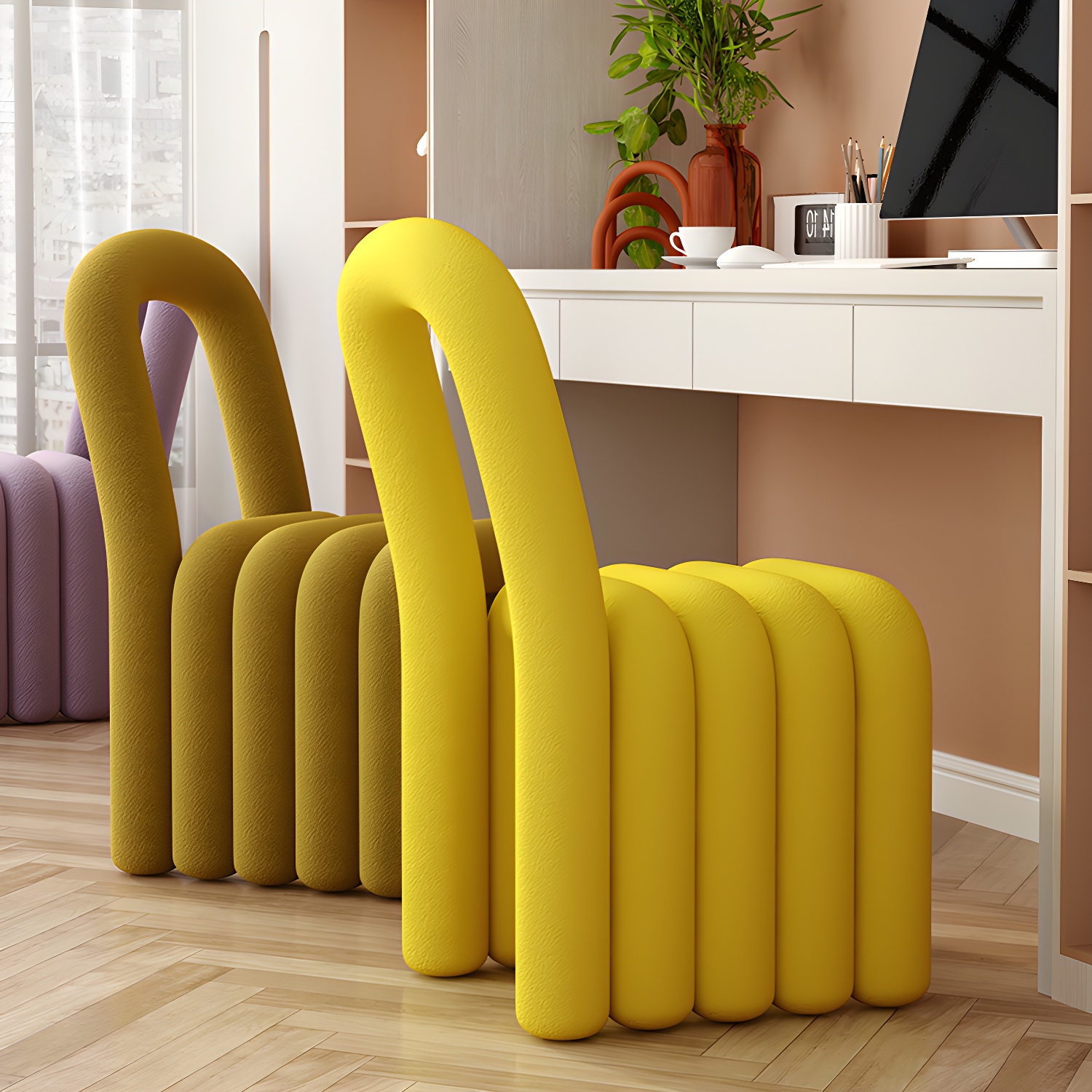 Velvet Open-Back Dining Chair | Ormau - image 15