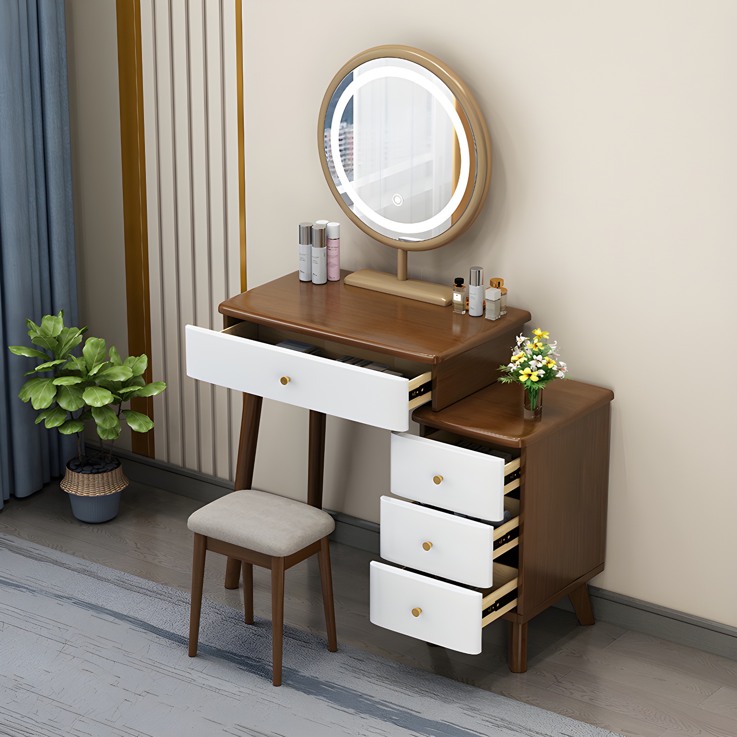 Modern Vanity Desk with Mirror | Ormau - image 5
