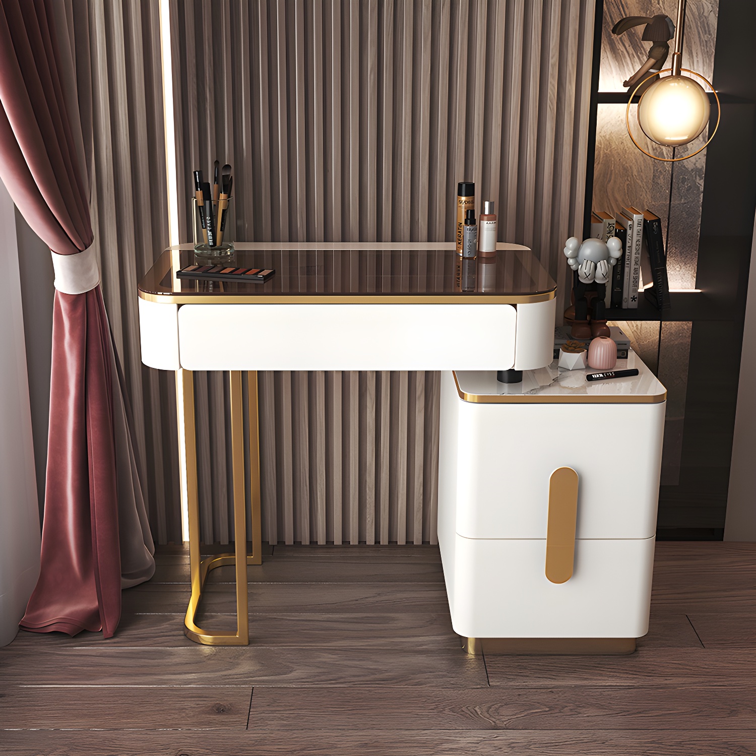 Glam Glass-Top Vanity | Ormau - image 25