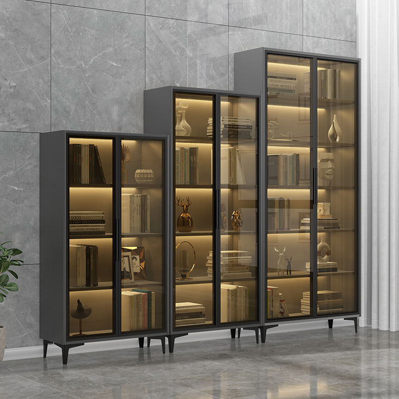 Glam Glass Accent Cabinet with Lighting | Ormau - image 6