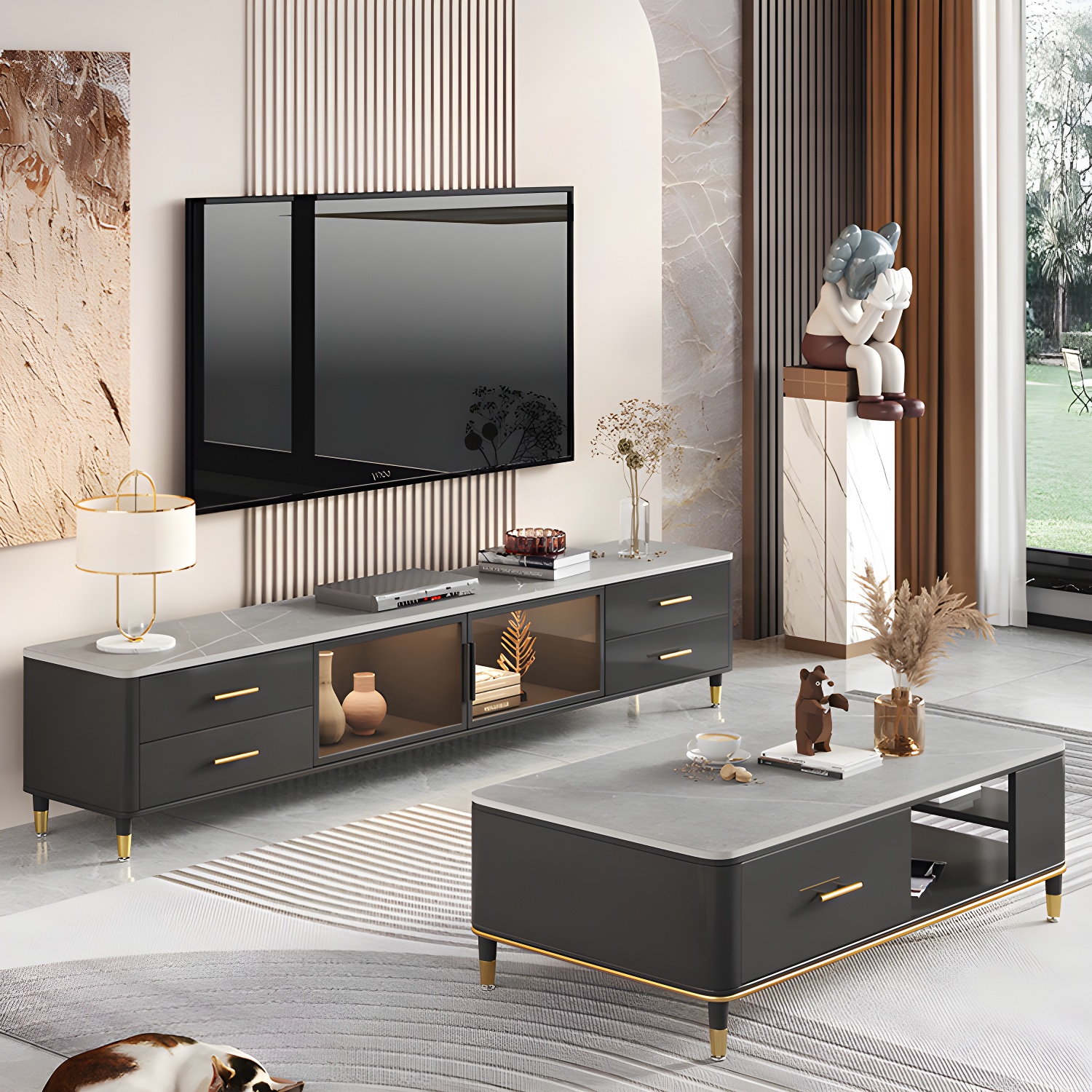Stone Top Media Console | Ormau - image 7