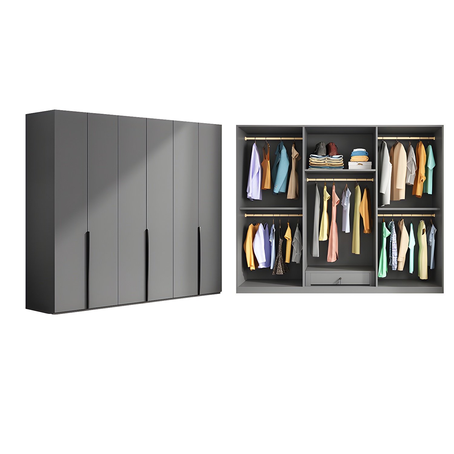 Grey Wood Wardrobe | Ormau - image 34