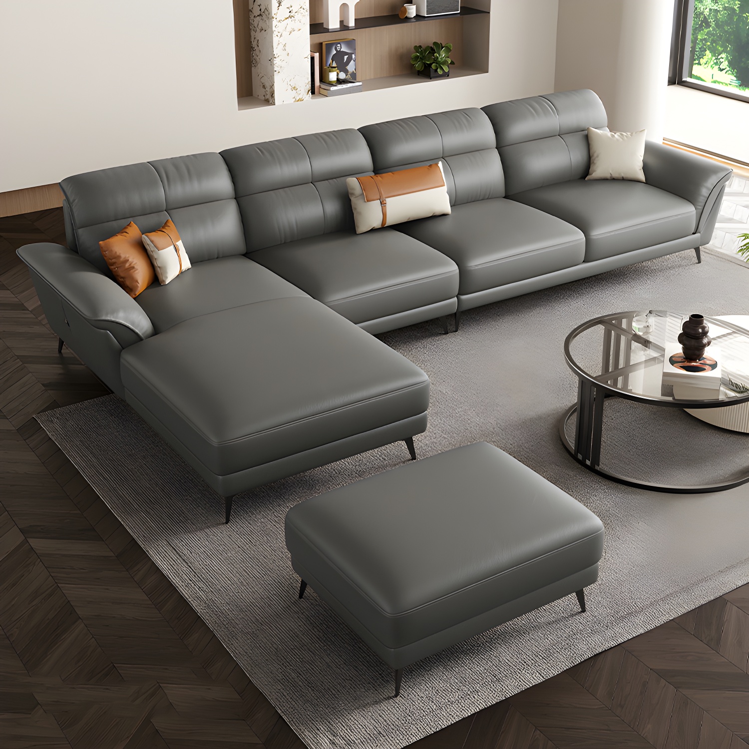 Modern Flared-Arm Sectional | Ormau - image 3