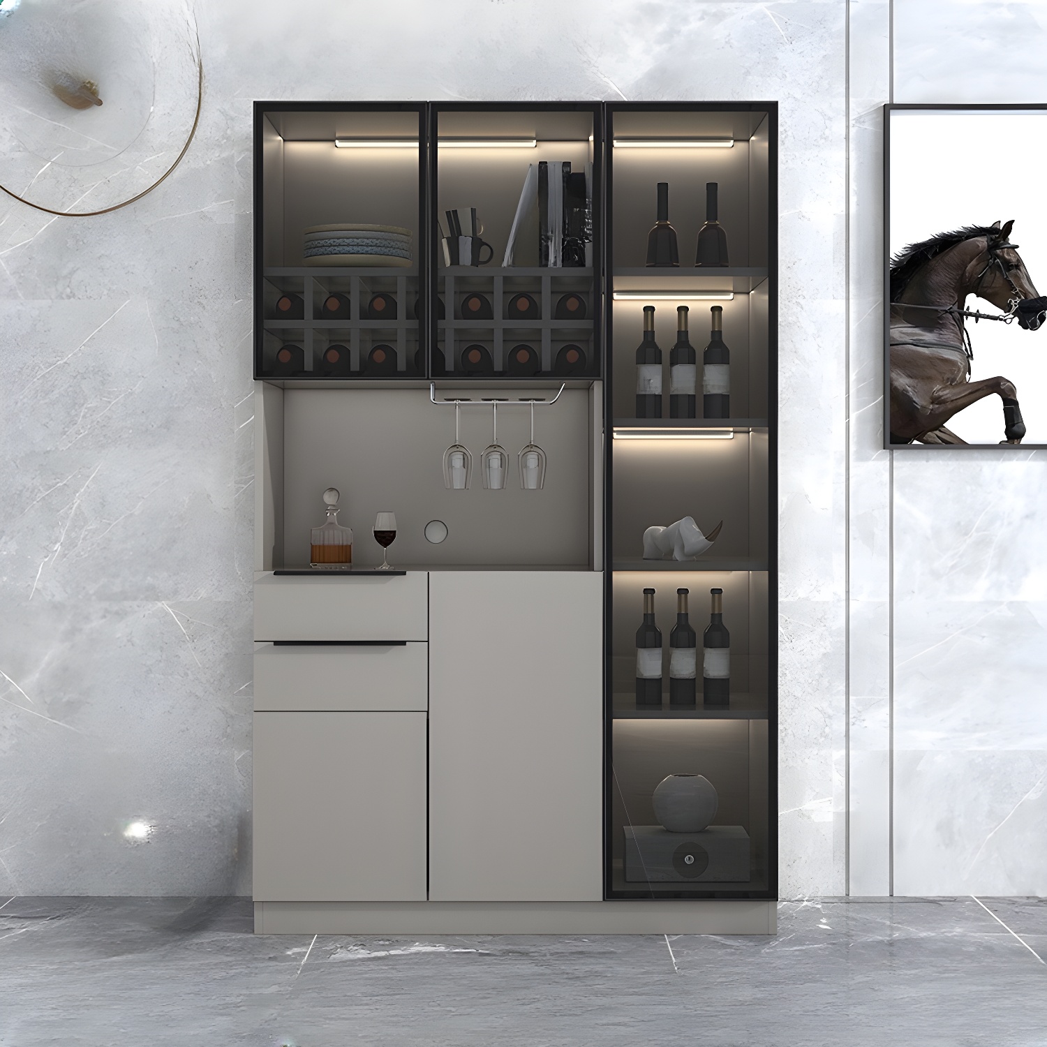 Elegant Glass Door Sideboard | Ormau - image 27