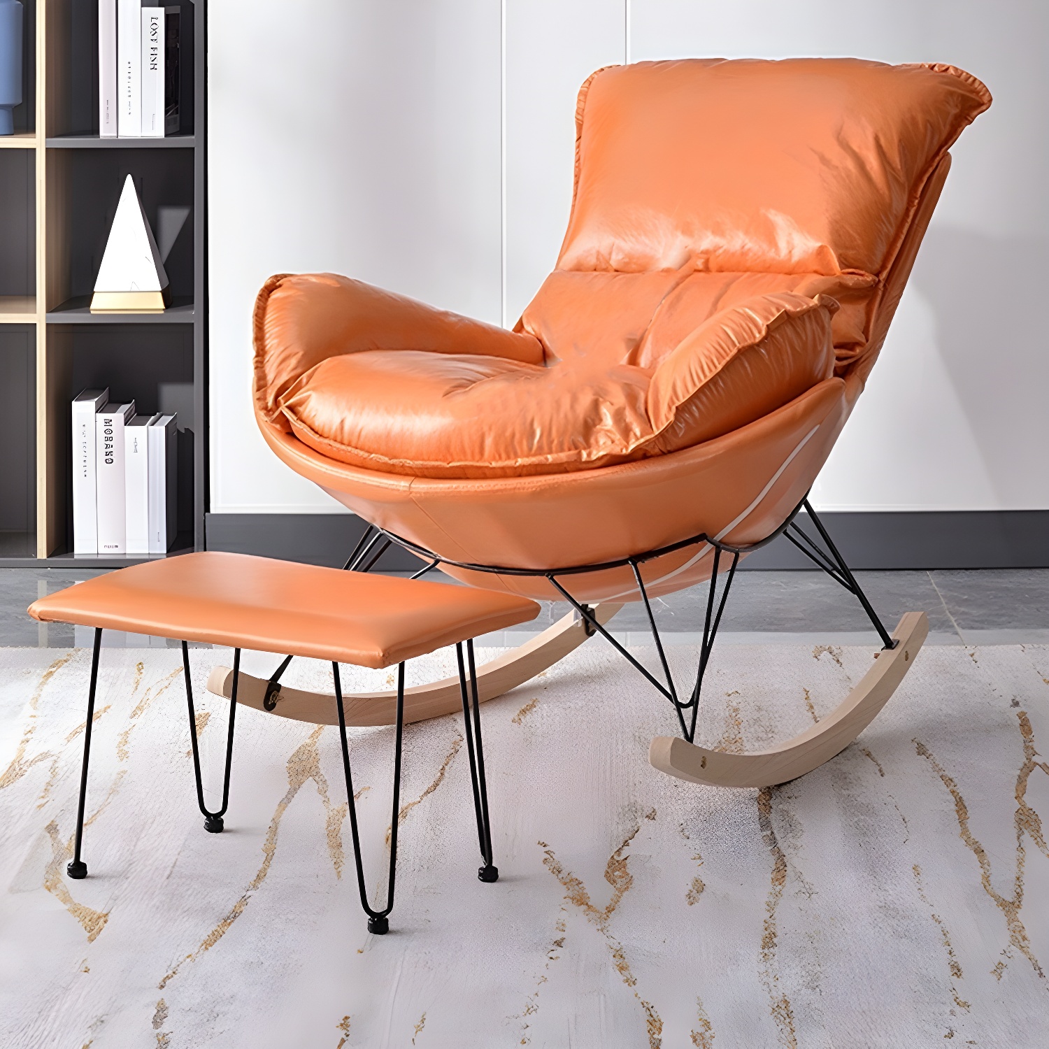 Modern Rocking Chair & Ottoman Set | Ormau - image 20