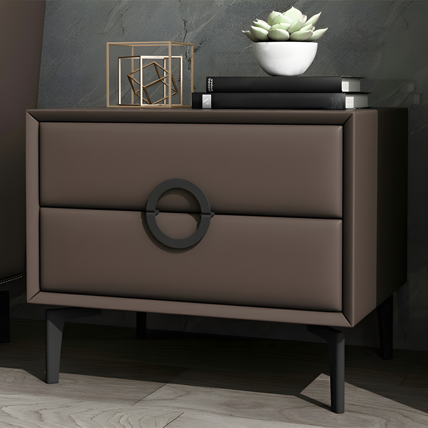 Glam Nightstand with Drawers | Ormau - image 6