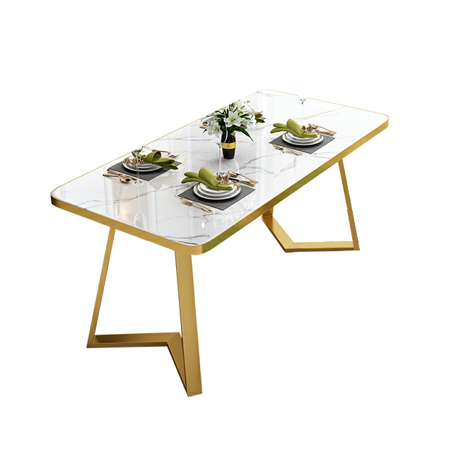 Glam White Dining Set with Upholstered Chairs | Ormau - image 12