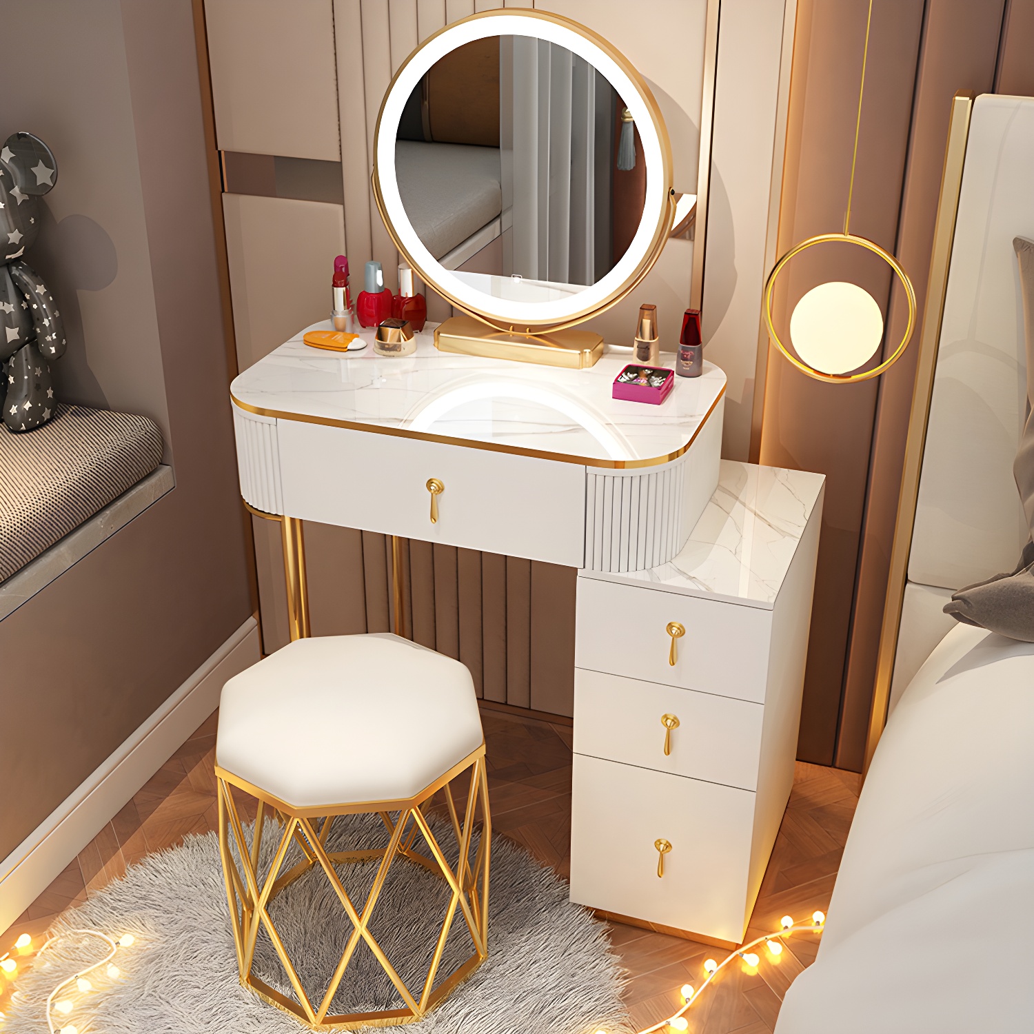 Makeup Vanity with Lighted Mirror | Ormau - image 7