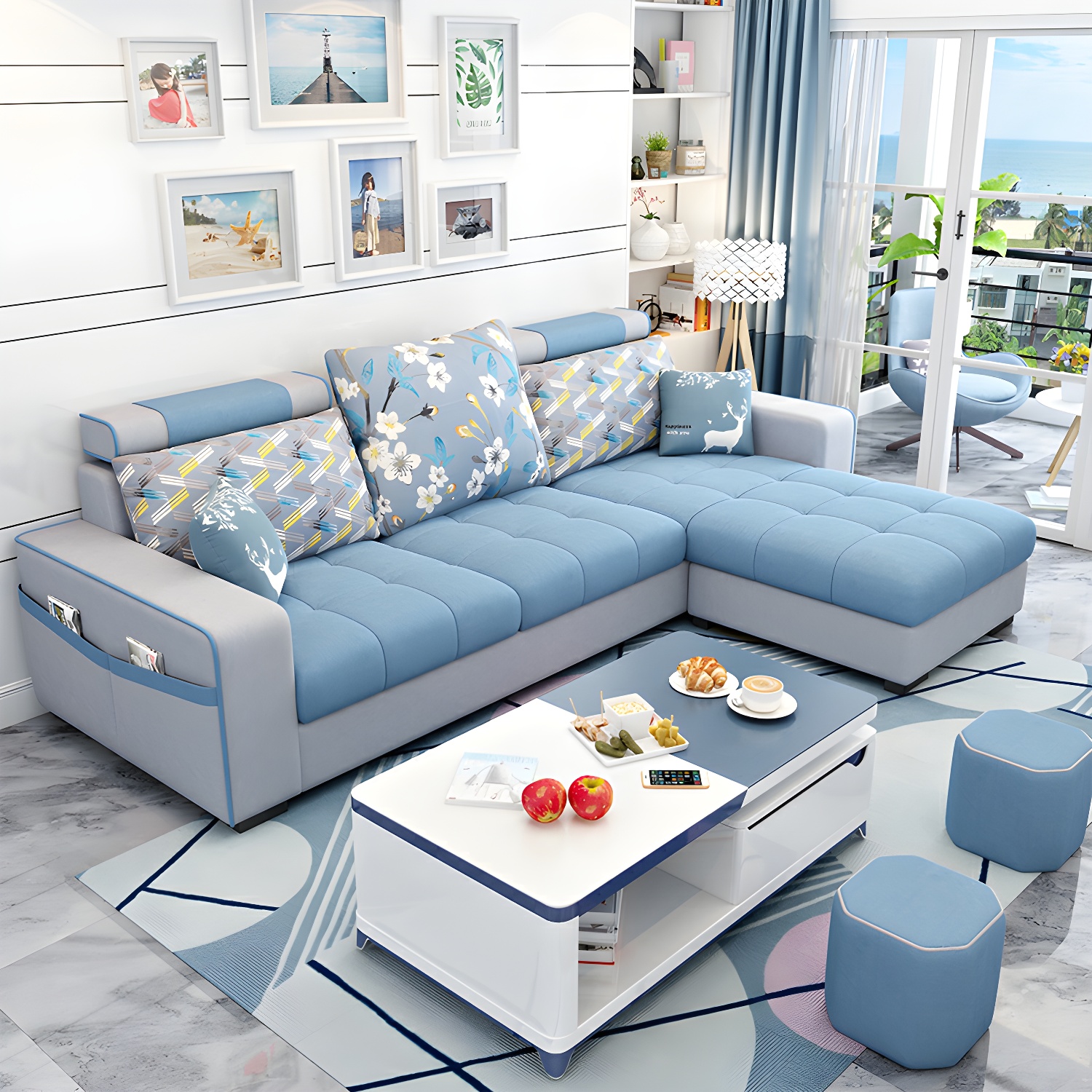 Modern Sectional Sofa with Ottoman | Ormau - image 11