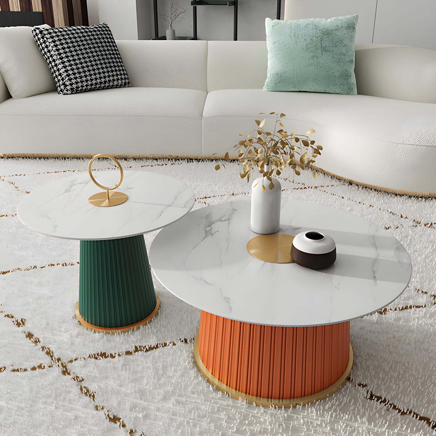 Metal Pedestal Coffee Table | Ormau - image 15