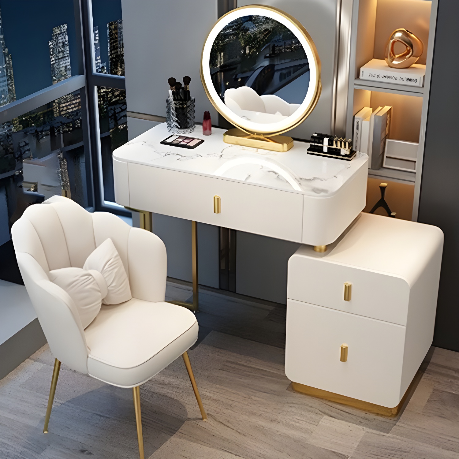 Stone Top Vanity Desk | Ormau - image 31