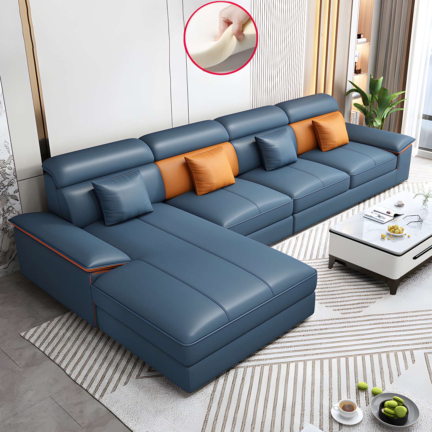 Modern L-Shape Sectional Sofa | Ormau - image 1