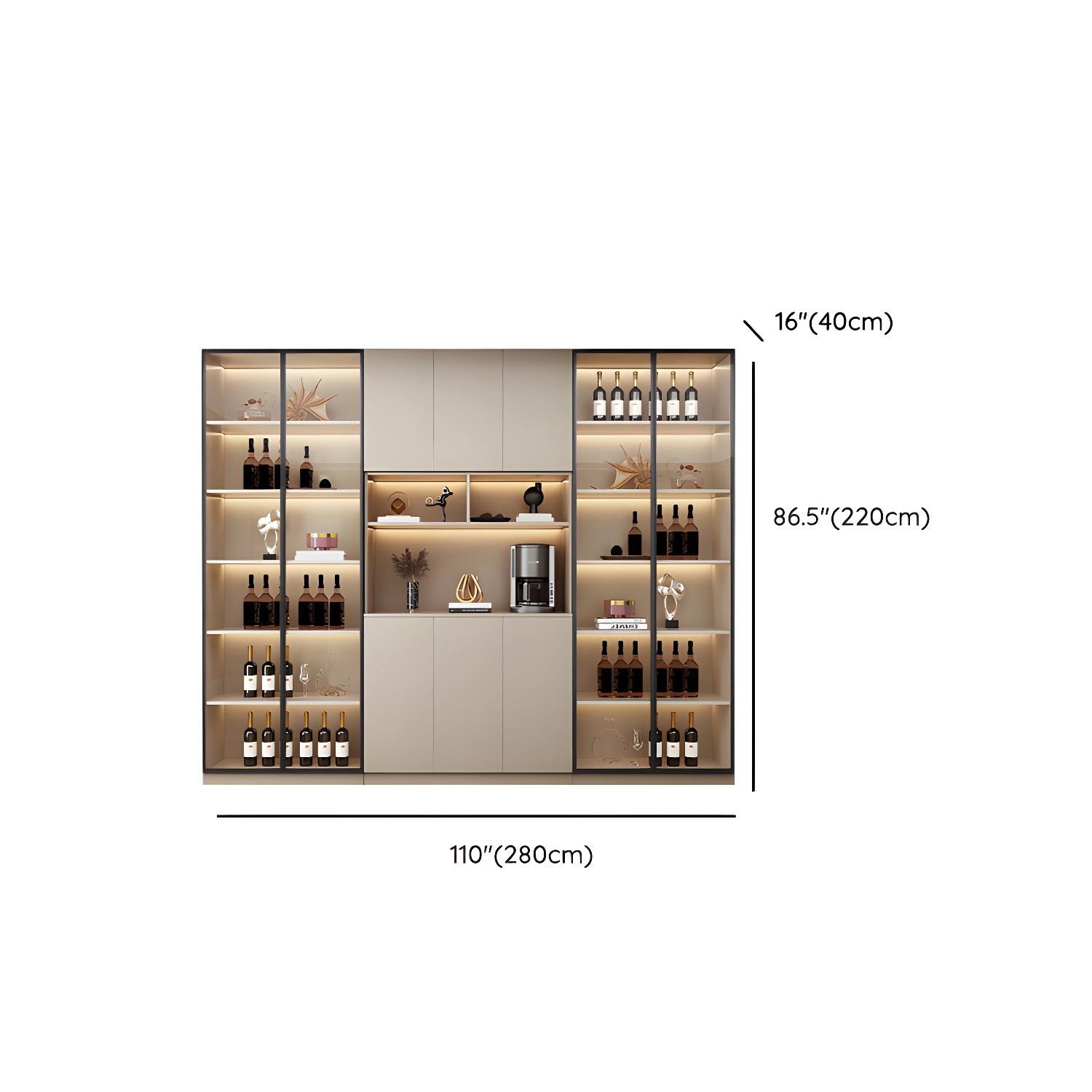 Modern Glass Door Cabinet | Ormau - image 23