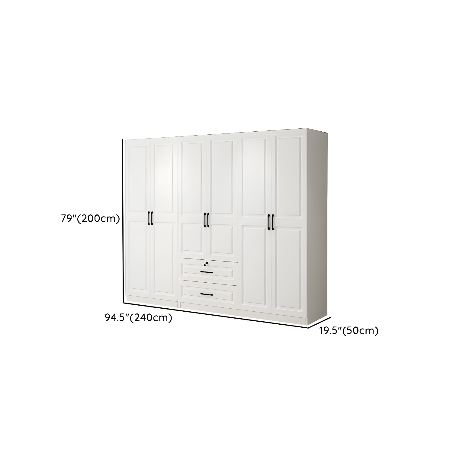 White Wood Wardrobe Armoire | Ormau - image 17