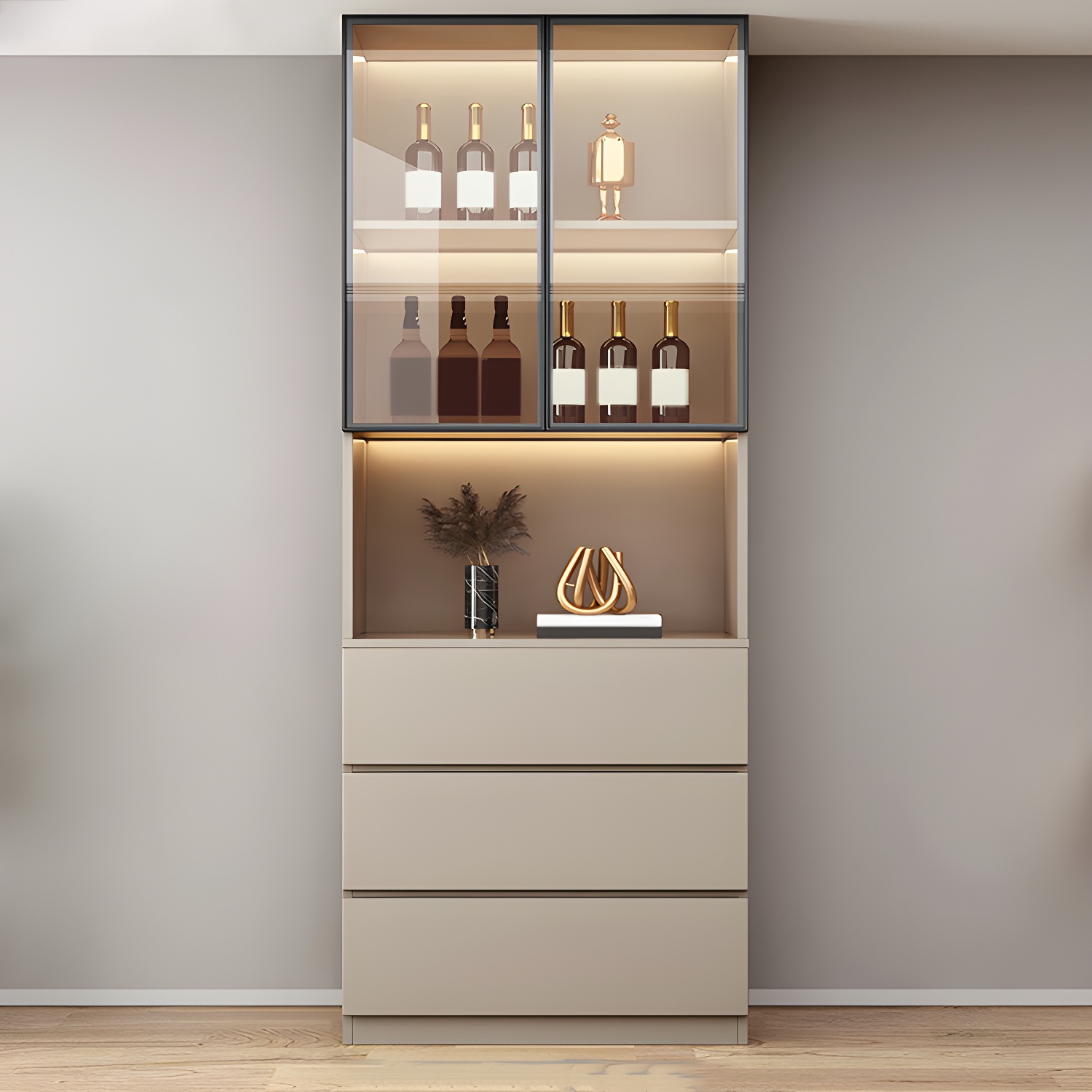 Modern Glass Door Cabinet | Ormau - image 3