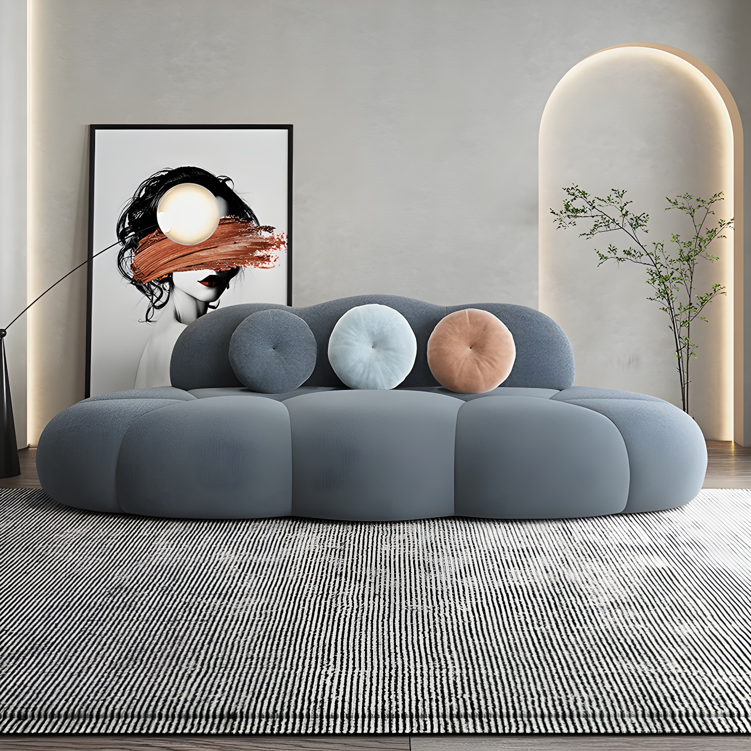 Wool Sofa with Pillows | Ormau - image 3