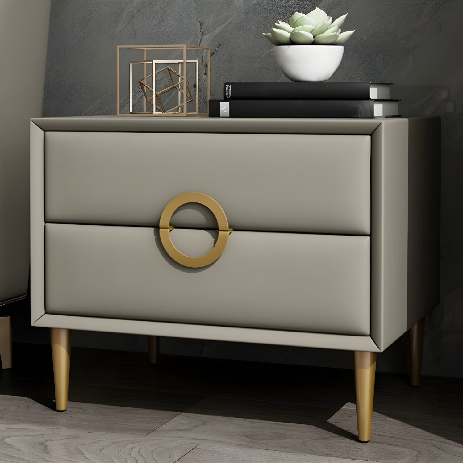 Glam Nightstand with Drawers | Ormau - image 15