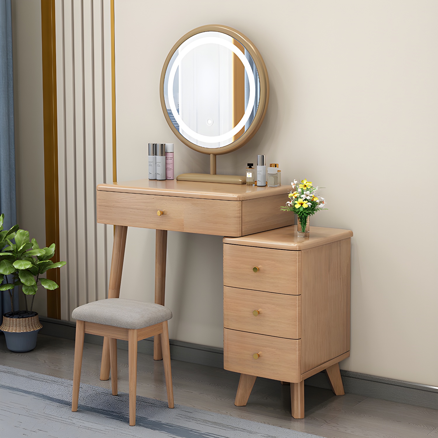 Modern Vanity Desk with Mirror | Ormau - image 2