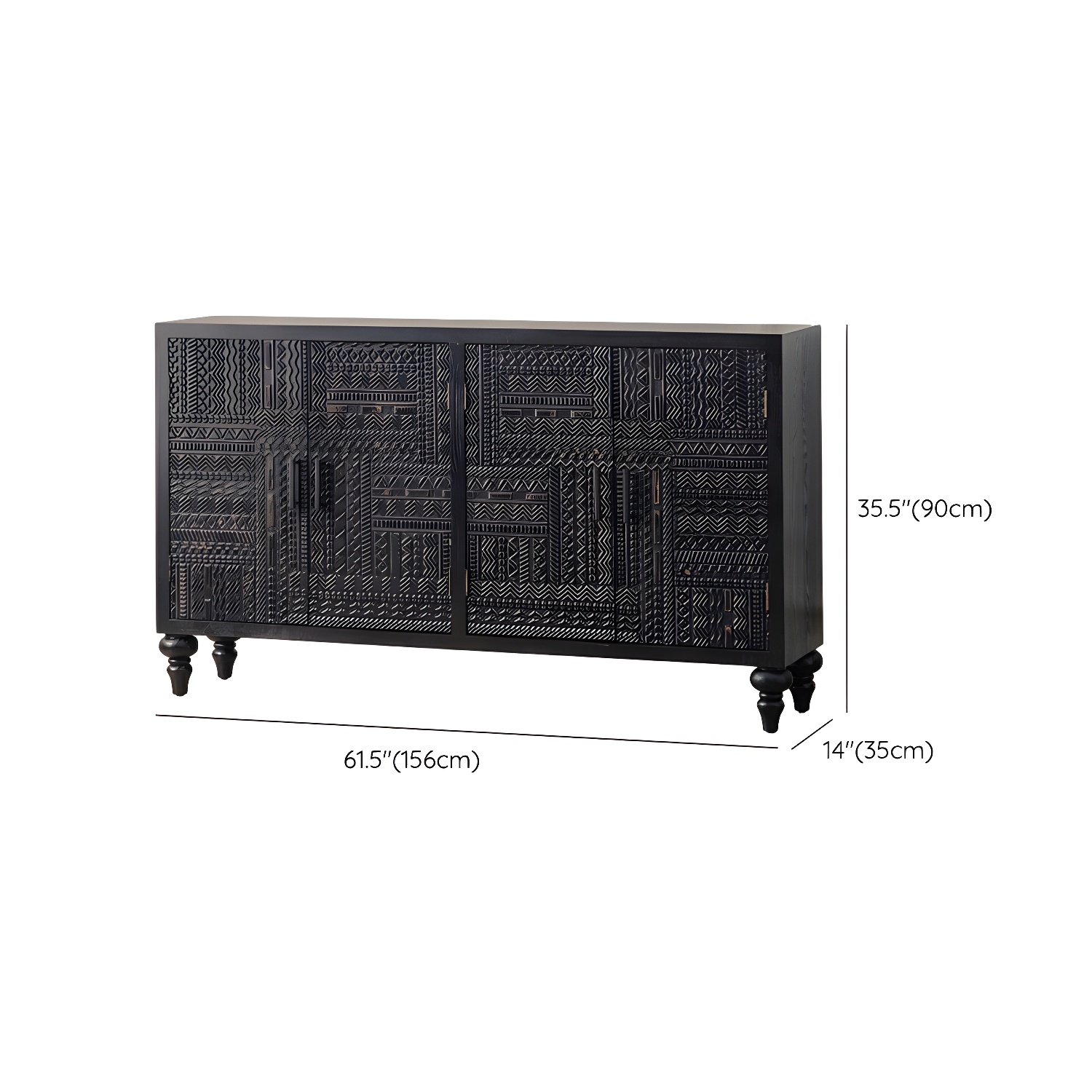 Scored Wood Console Cabinet | Ormau - image 15