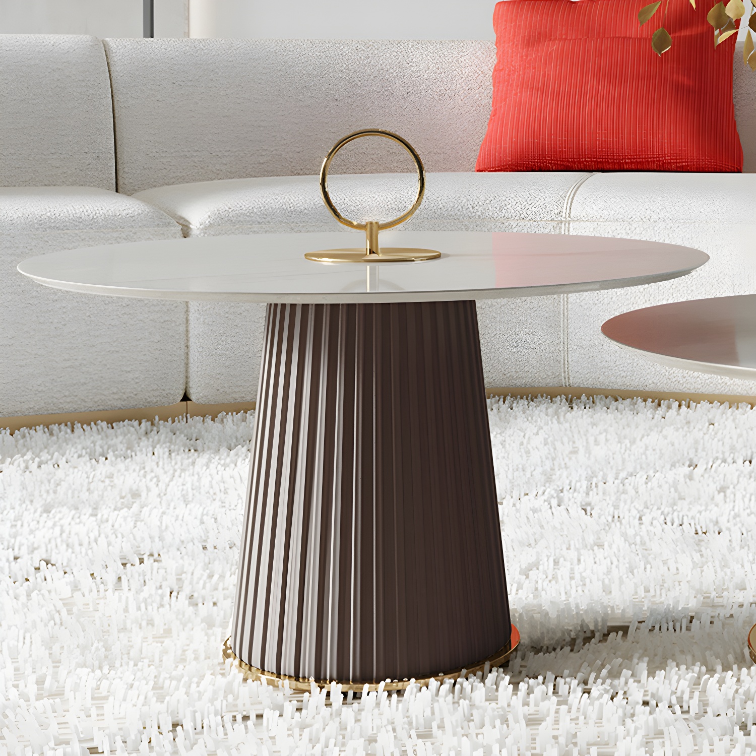 Metal Pedestal Coffee Table | Ormau - image 11