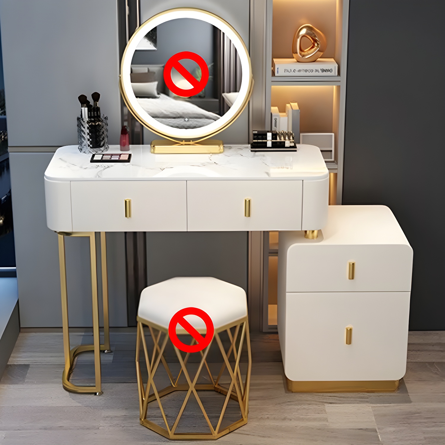 Stone Top Vanity Desk | Ormau - image 29