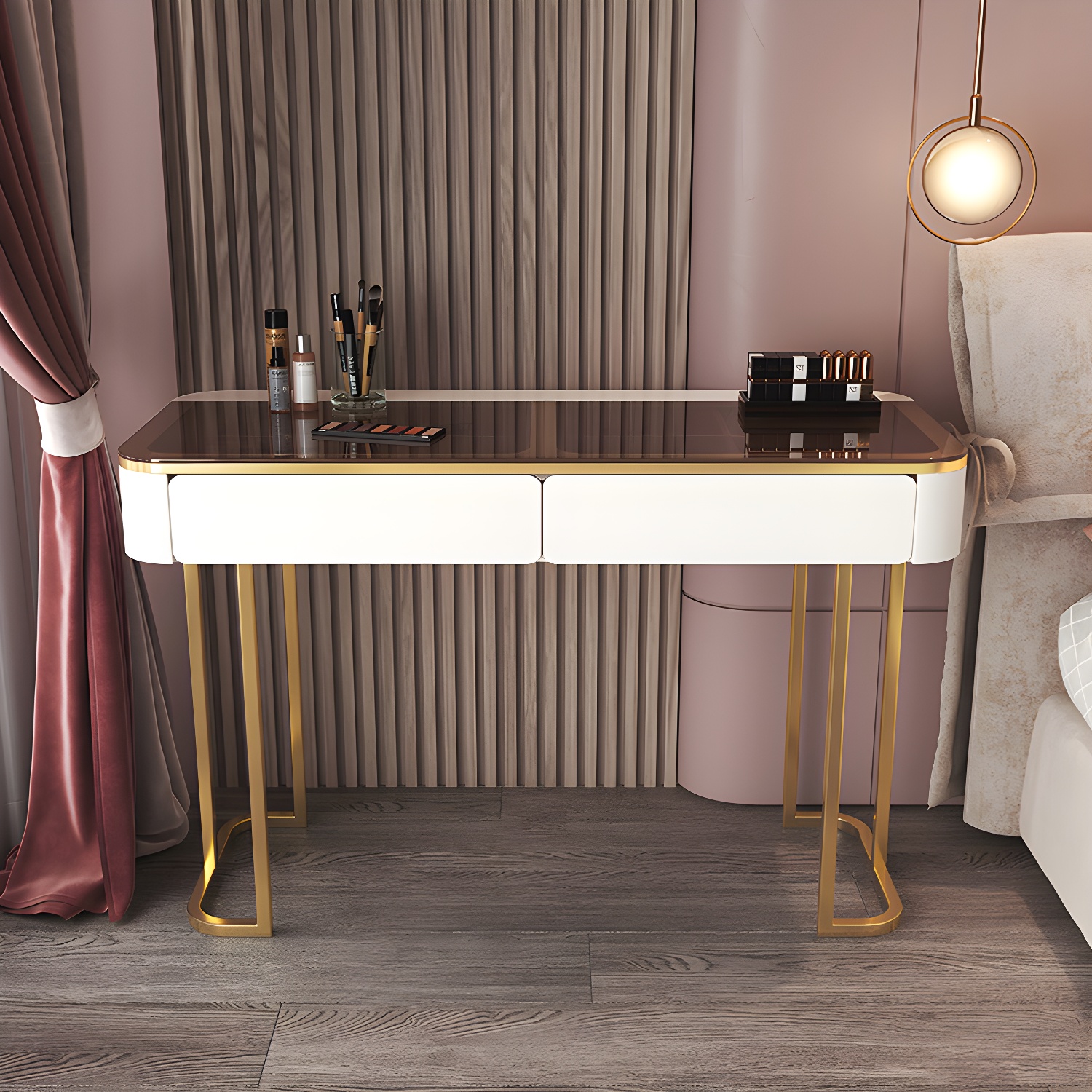 Glam Glass-Top Vanity | Ormau - image 28