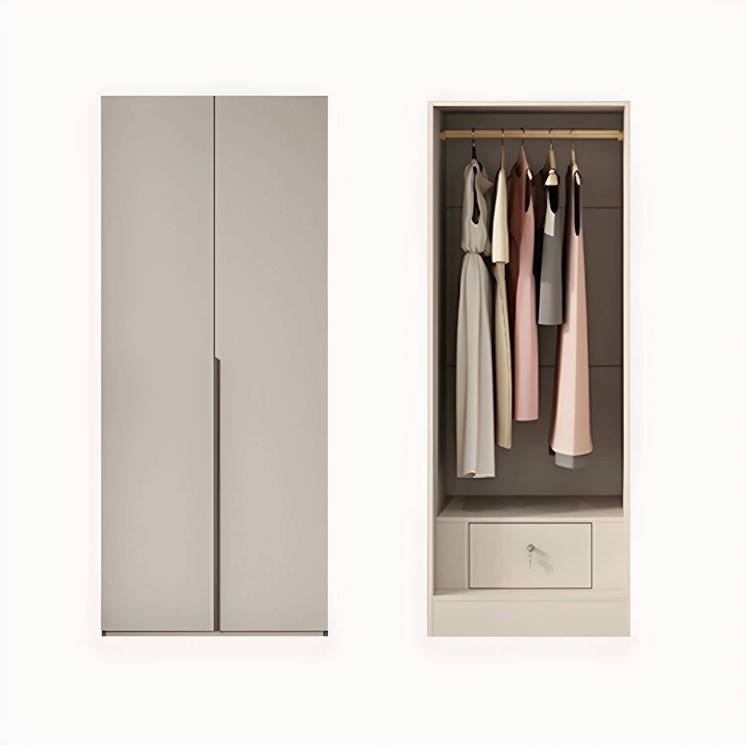 Modern Grey Wood Armoire | Ormau - image 56