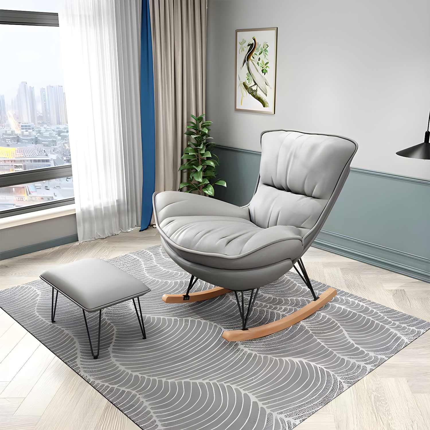 Glam Rocker & Ottoman | Ormau - image 3