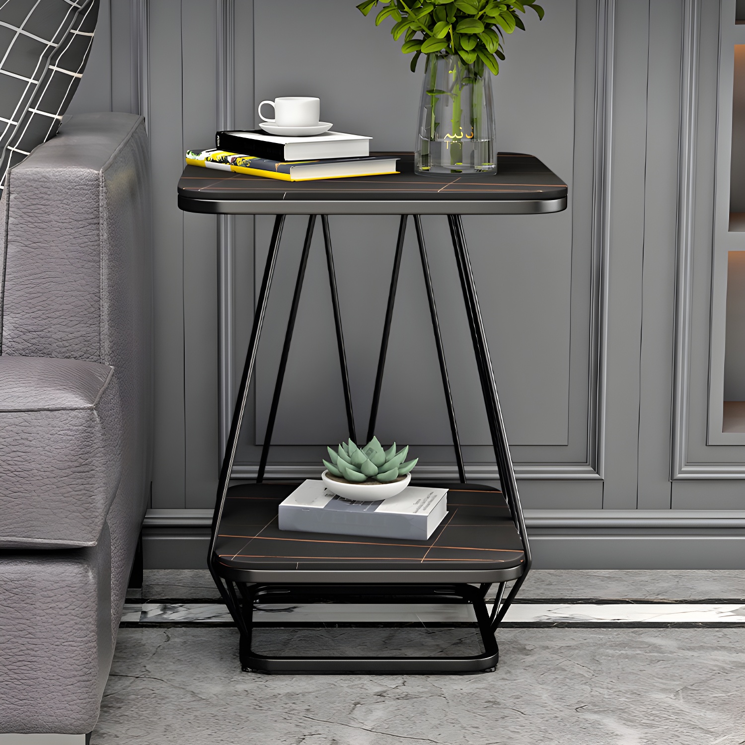 Glam Stone Nightstand | Ormau - image 10