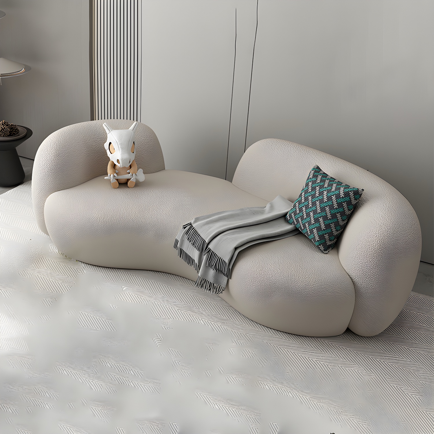 Curved Velvet Sofa | Ormau - image 7