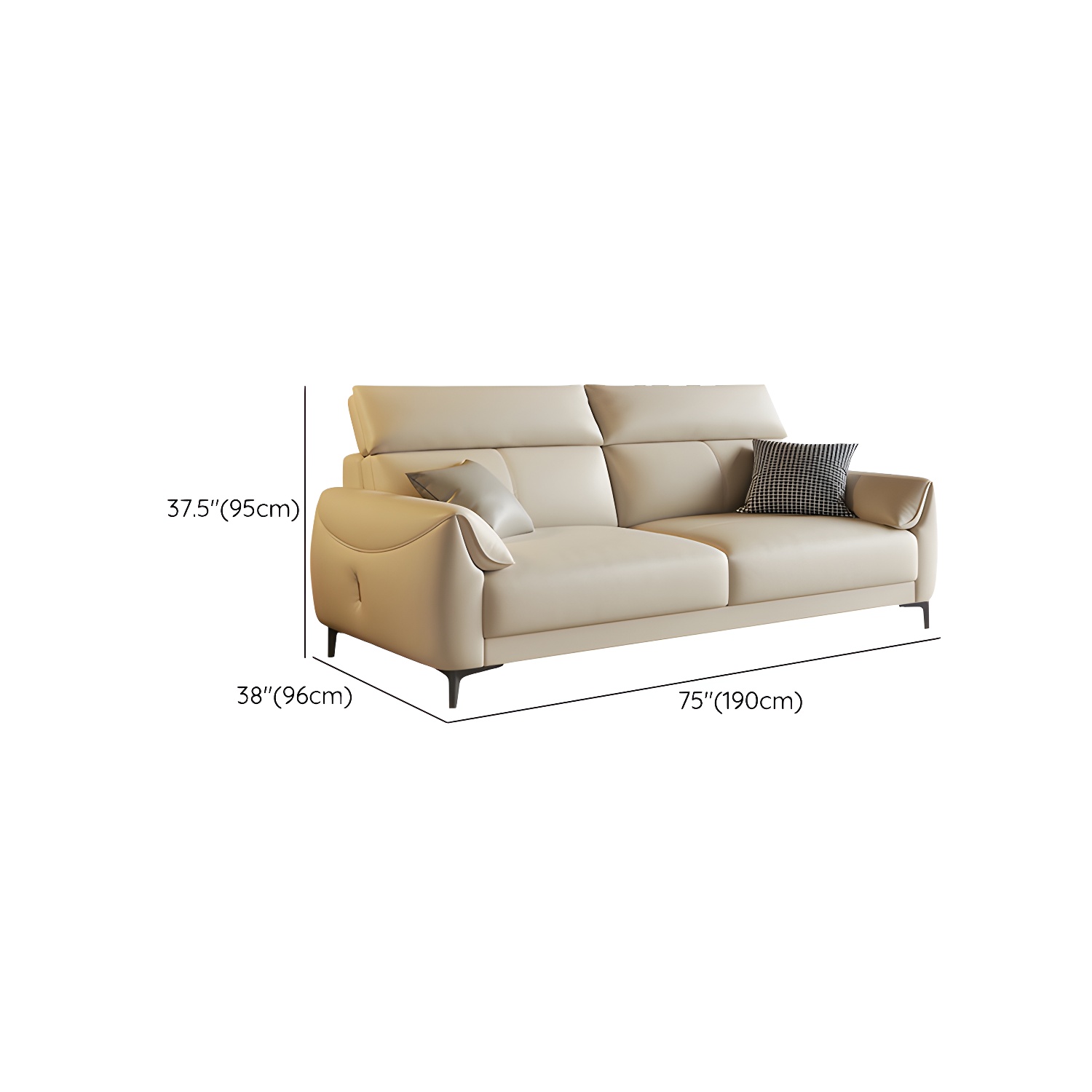 Modern Leather Sectional Sofa | Ormau - image 10