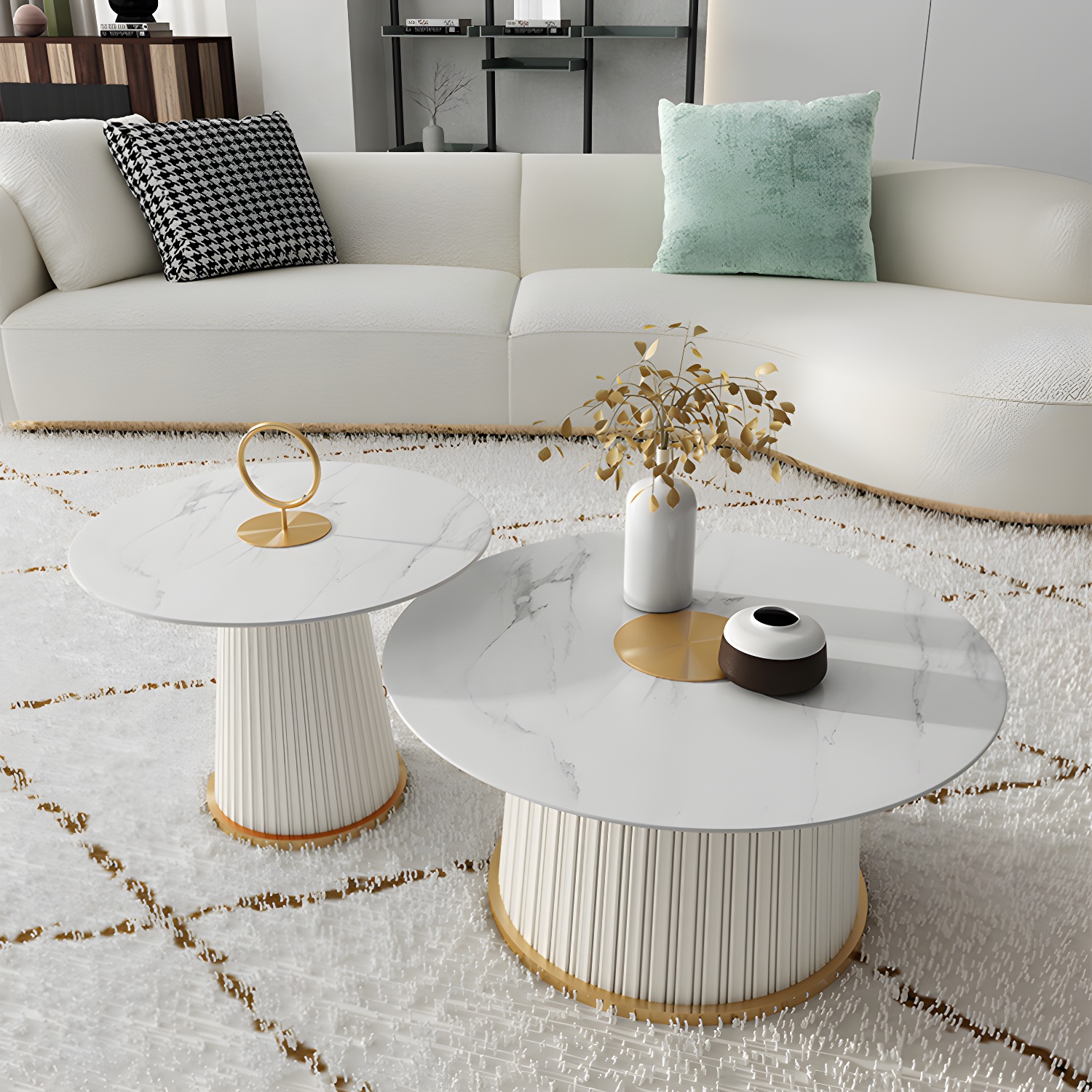 Metal Pedestal Coffee Table | Ormau - image 4