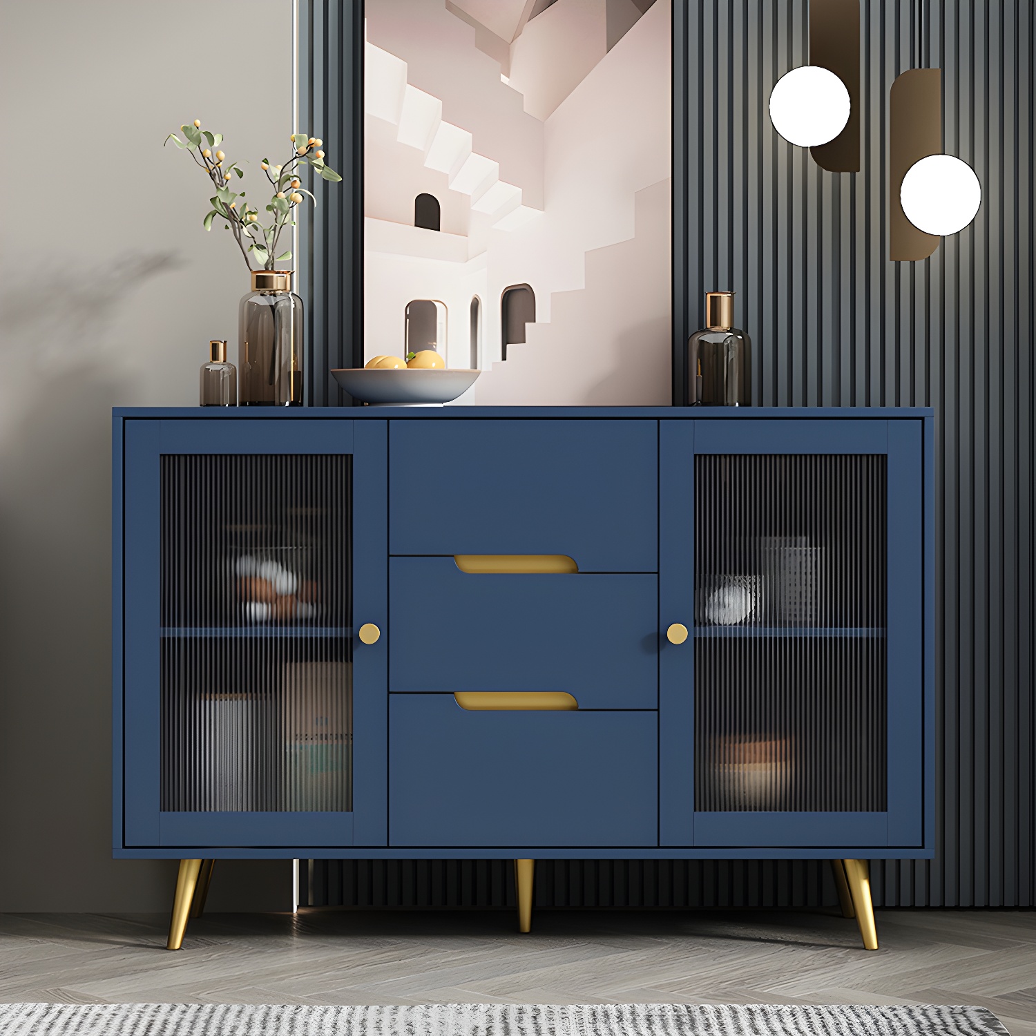 Modern Glass Door Sideboard | Ormau - image 9