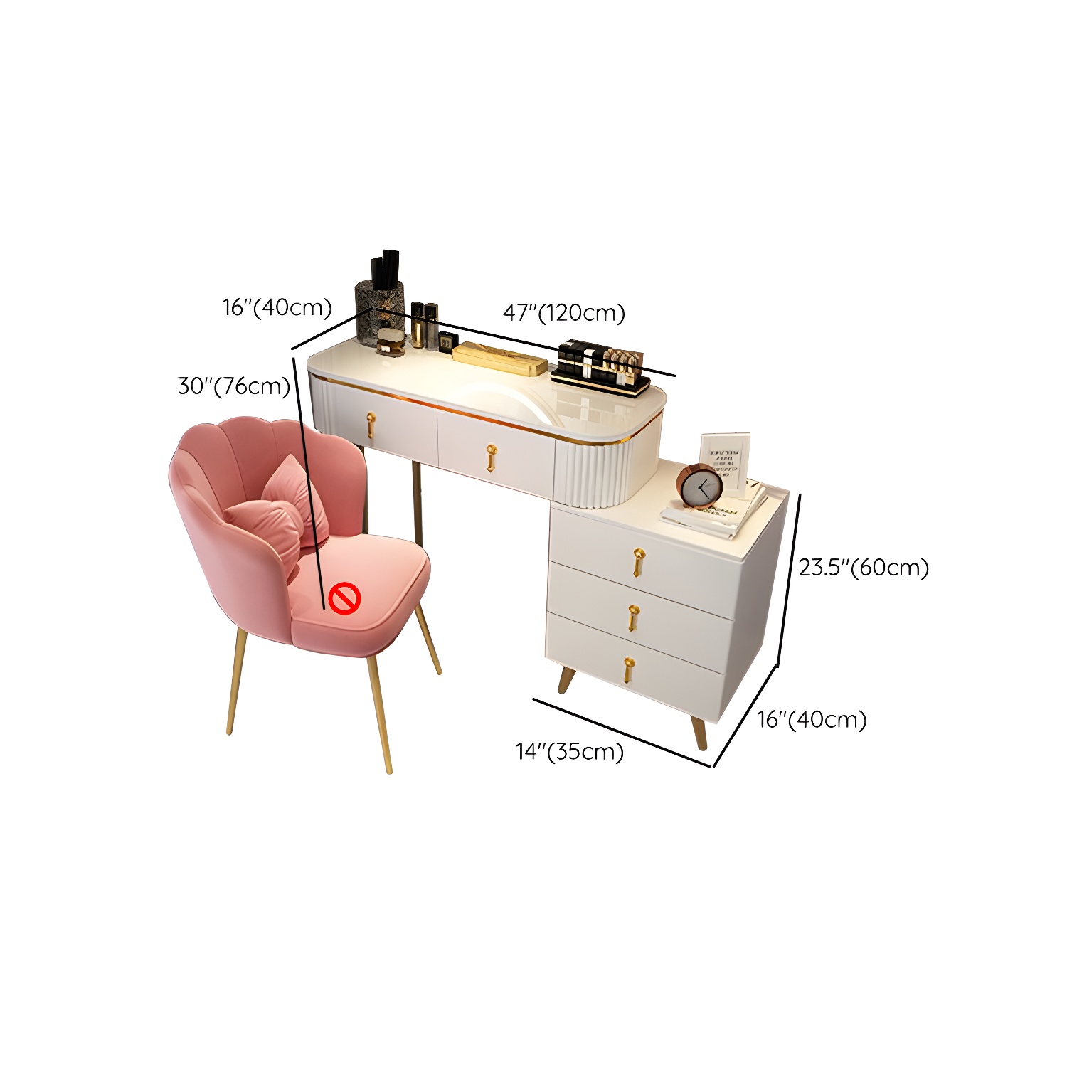 Makeup Vanity with Lighted Mirror | Ormau - image 23