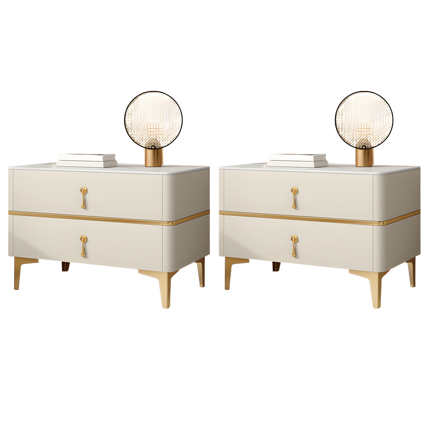 Glam Sintered Stone Nightstand | Ormau - image 21
