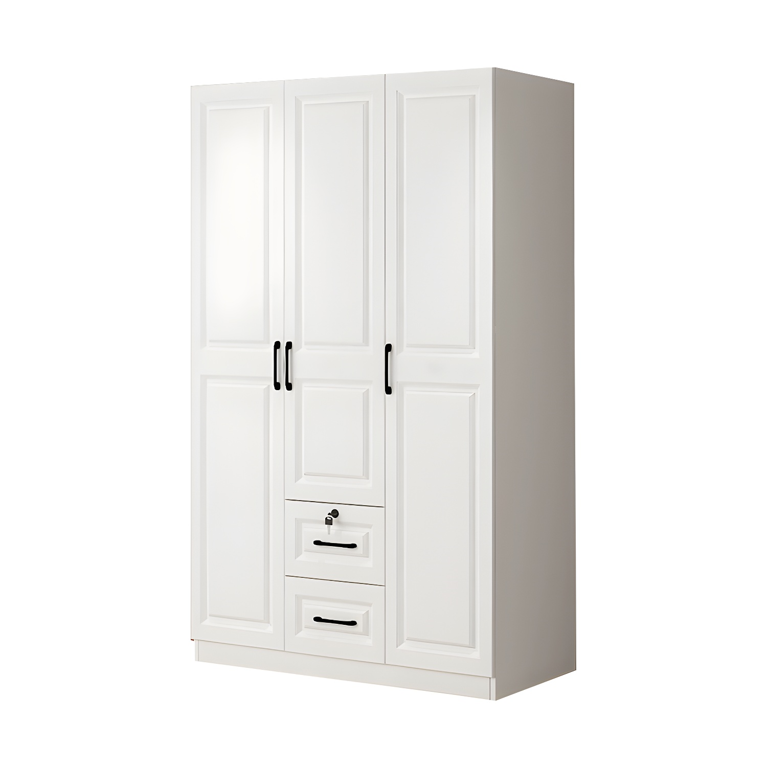 White Wood Wardrobe Armoire | Ormau - image 38