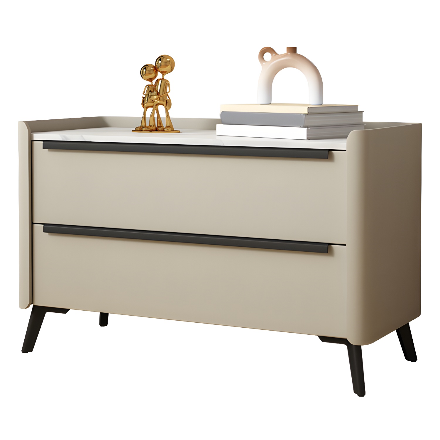 Modern Stone Top Nightstand | Ormau - image 12