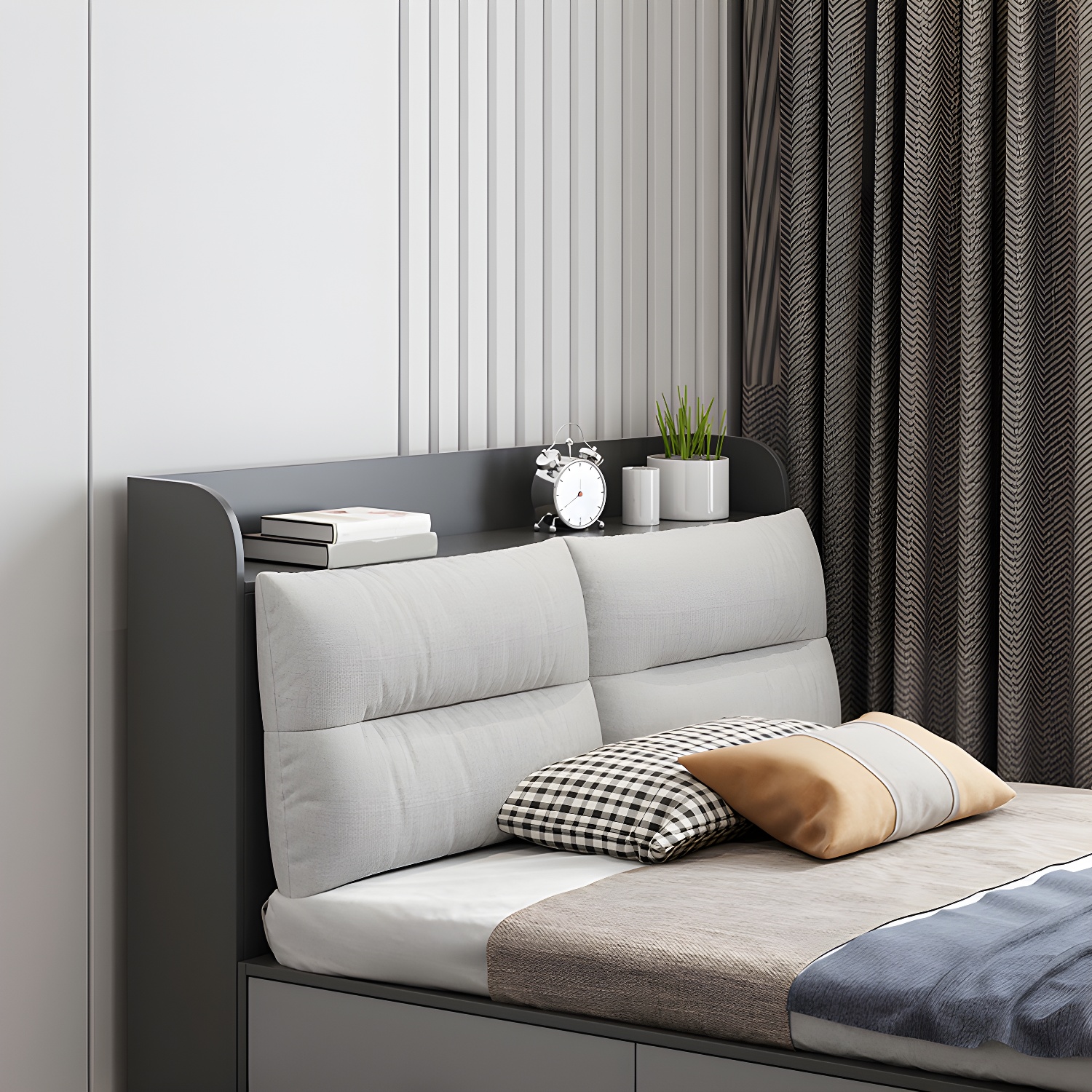 Upholstered Low Profile Bed | Ormau - image 8