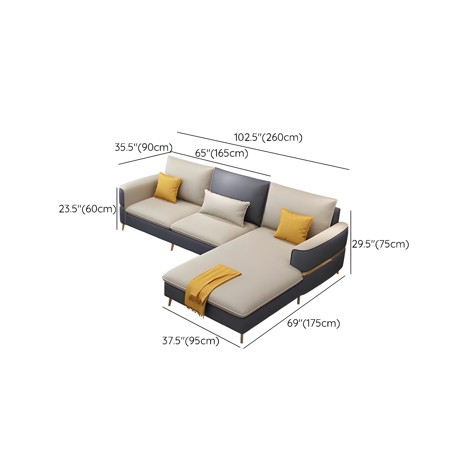 Glam Sectional Sofa | Ormau - image 25