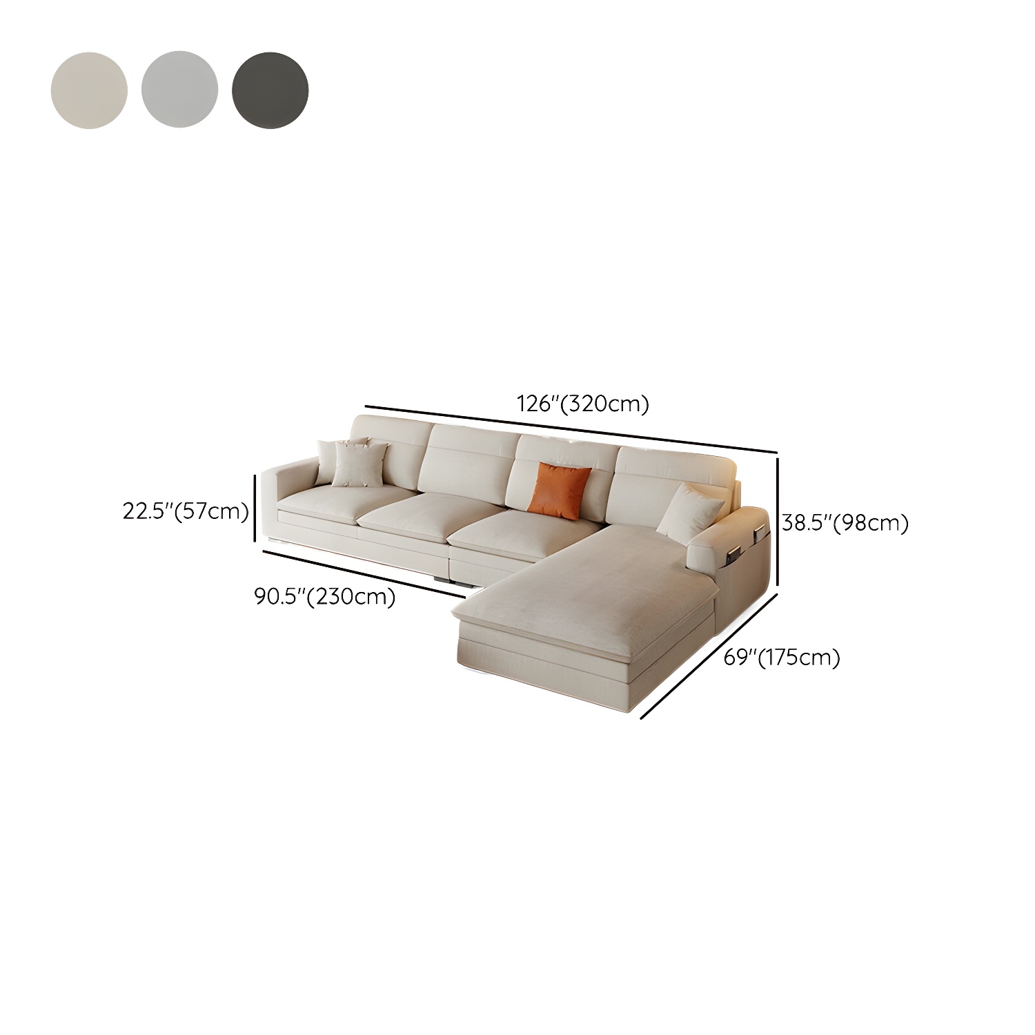 Square Arm Sectional Sofa | Ormau - image 14
