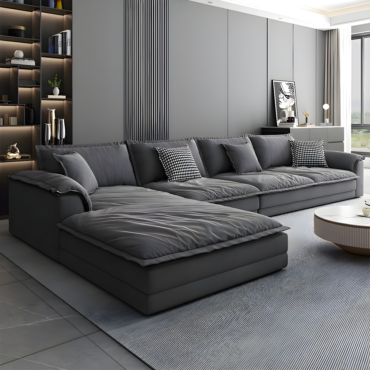 Modern Gray Sectional Sofa | Ormau - image 23
