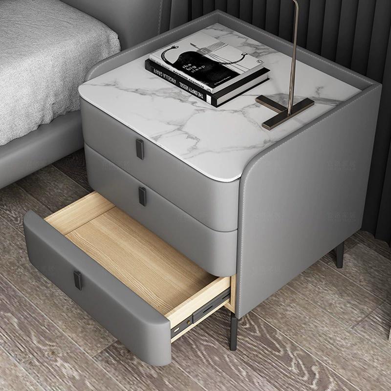 Modern Stone-Top Nightstand | Ormau - image 13