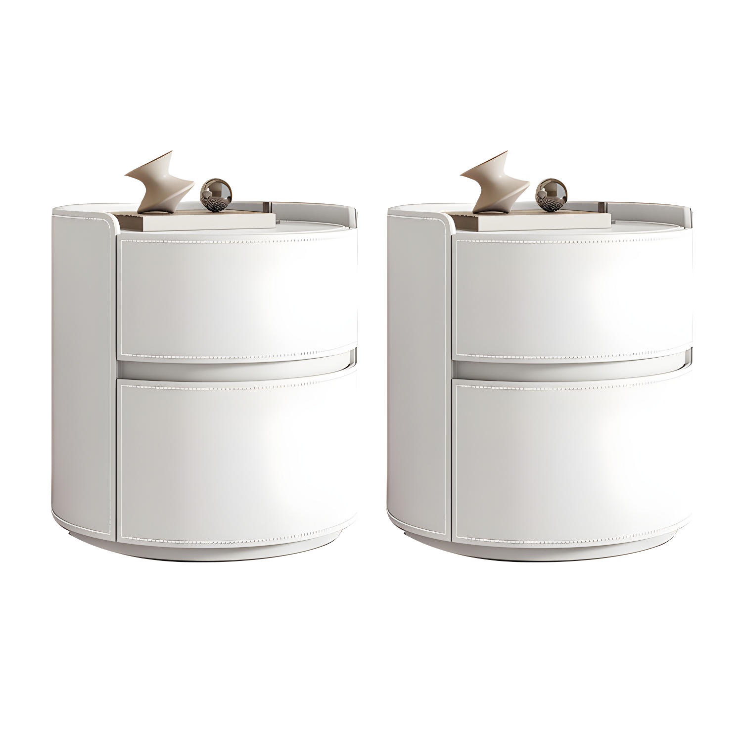 Chic Round Nightstand | Ormau - image 27