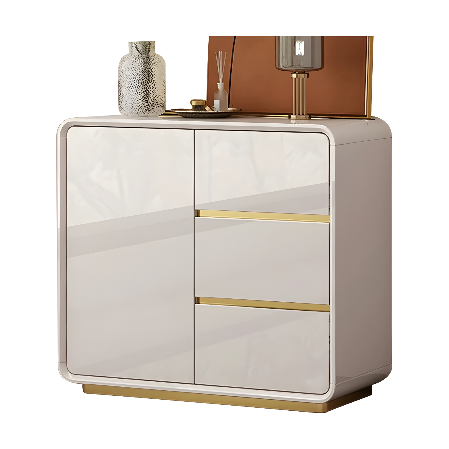 Glam White Sideboard Credenza | Ormau - image 24