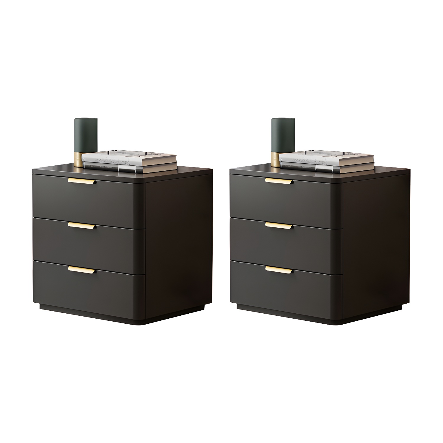 Leather Accent Nightstand | Ormau - image 24