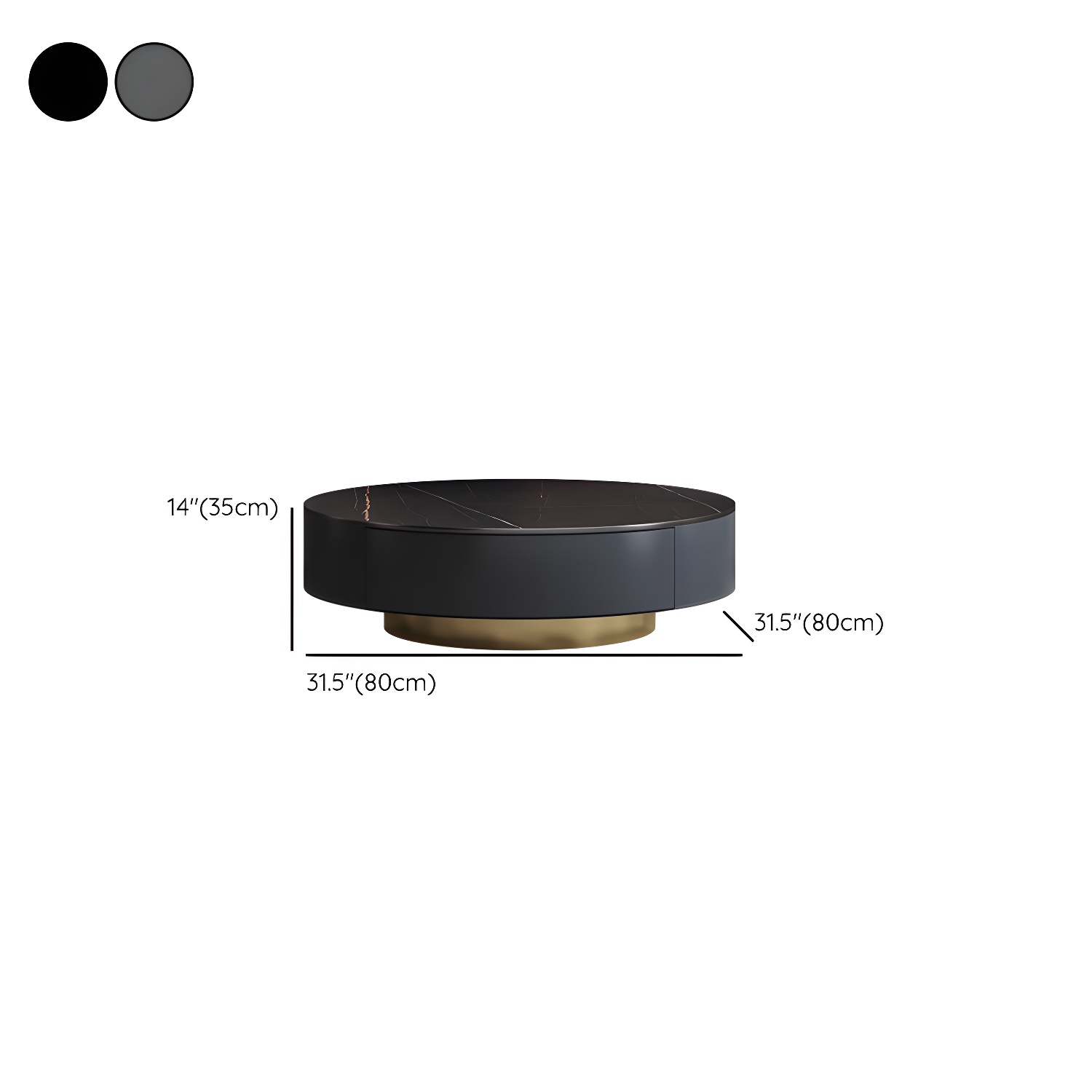 Elegant Stone & Gold Coffee Table | Ormau - image 18
